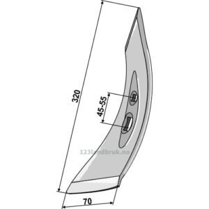 Kultivetor Spiss 2 1/2 - 70x10mm - Venstre - Kongskilde