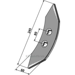 BBG-skjær til Fortschritt - 245x60x8mm - Fortschritt