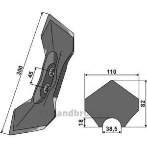 Stubbspiss - 300x110mm