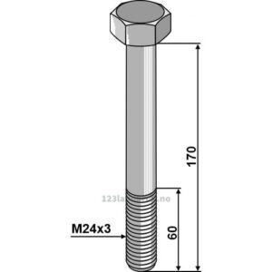 Bolt - 8.8 - M24x3x170mm