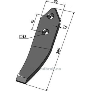 Kultivator Spiss Skjær - 305mm - Amazone, BBG