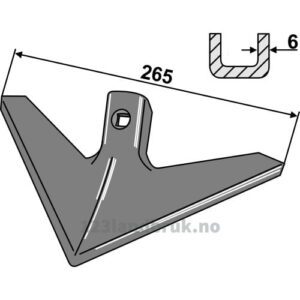 Gåsefotskjær 265mm - 6mm - Bednar, Farmet Kompaktomat, Strom