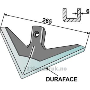 Gåsefotskjær 265mm - 6mm - Bednar, Farmet Kompaktomat, Strom
