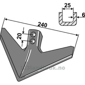 Gåsefotskjær - 240x6mm - Bottmersdorf