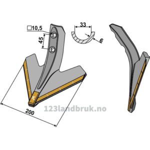 Gåsefotskjær 200mm - Hardmetall - Einböck, Köckerling