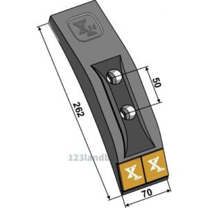 Grubb Spiss Skjær Hardmetall - 262mm - Grégoire Besson, Quivogne
