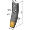 Kultivator Spiss Skjær Hardmetall - 170mm - Väderstad