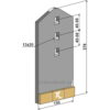 Sliteplate til Slettetind - 270x150x8mm - Väderstad