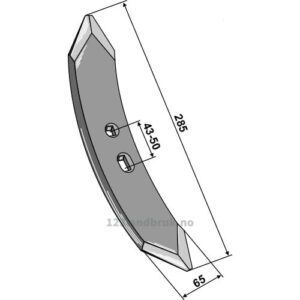 Kultivator Spiss - 285x65x12mm