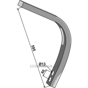 Underdel til Stubbharv 30x30 - 595mm - Kverneland