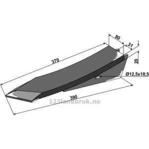 Kultivetor Spiss Skjær - 390x80x20mm
