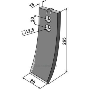 Kultivator Spiss Skjær - 265mm - Väderstad