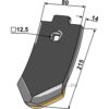 Kultivetor Spiss Skjær Hardmetall coat - 215mm - Lemken Thorit