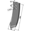 Kultivetor Spiss Skjær - 280x80x15mm - Väderstad