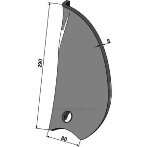 Ledeskinne / Fører - 290mm - Høyre - Pöttinger