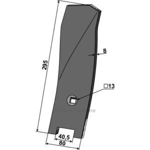 Ledeskinne / Fører - 295mm - Venstre - Komet