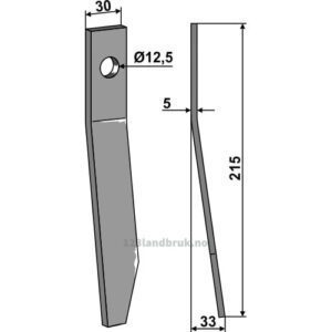 Crimper - 215x30mm - Høyre - Kverneland/Taarup