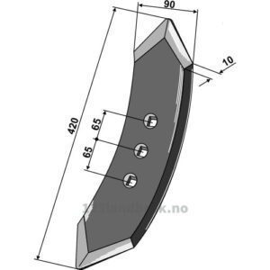 Kultivator Spiss Skjær - 420x10mm - Huard, Kuhn