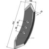 Kultivator Spiss Skjær - 410x120mm - Dal-Bo
