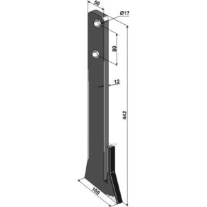 Fureløsner 68° Hardmetall - 442mm - Amazone, BBG