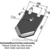Kultivator Spiss Skjær - 220x120x10mm - Quivogne