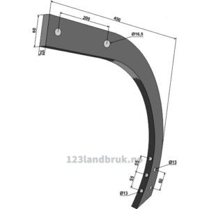 Tind 450mm - 450/755mm - Farmet Duolent, Farmet Triolent, Farmet Turbulent