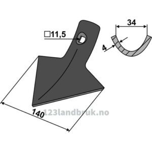 Gåsefotskjær 140mm - Väderstad