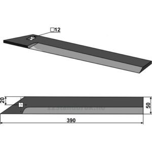 Toppkniv - 390x50x6mm - Moreau