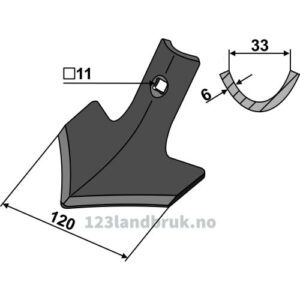 Gåsefotskjær 120mm - Väderstad