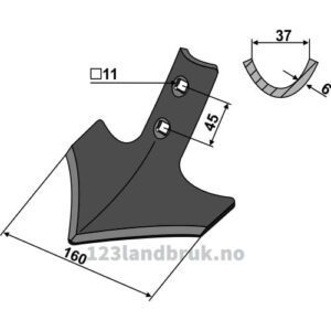 Gåsefotskjær 160mm - Väderstad