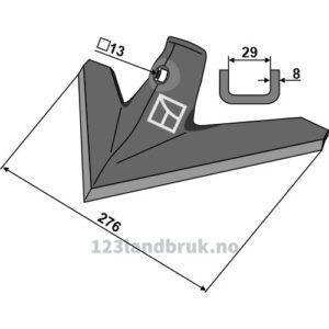 Gåsefotskjær - 276x8mm - Farmet Kompaktomat