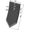 Kultivetor Spiss Skjær - 265x120x15mm - Väderstad