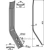 Sliteplate - 475x65mm - Kverneland