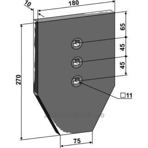 Sliteplate - 270x180mm - Köckerling Vario