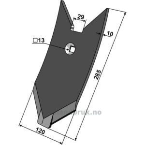 Kultivator Spiss Skjær - 285mm - Lemken Karat