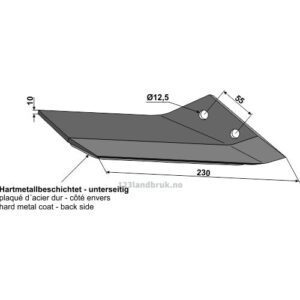 Vingeskjær - 230mm - Høyre - Lemken Karat