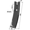 Grubb Spiss Skjær - 285x60x15mm - Bednar, Strom