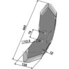 Kultivator Spiss Skjær - 445x120x12mm - Amazone, BBG, Vogel u. Noot
