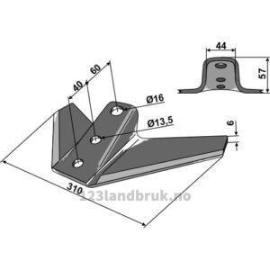 Gåsefotskjær 310mm - Kverneland