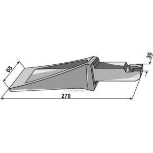 Kultivator Spiss Skjær - 270mm - Dutzi