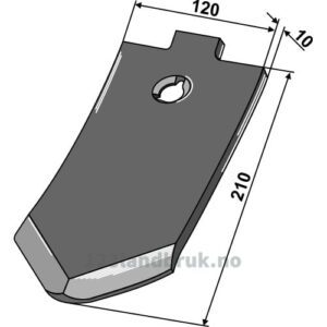 Kultivator Spiss Skjær - 210x120x10mm - Galaxis