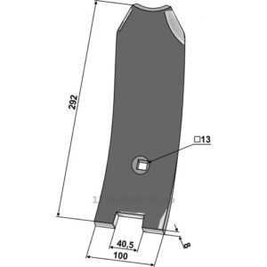 Ledeskinne / Fører Senter - 292mm - Galaxis