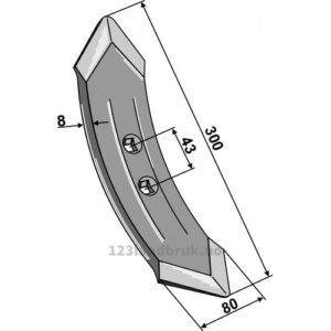 Skjær 300x80x8mm - Kongskilde