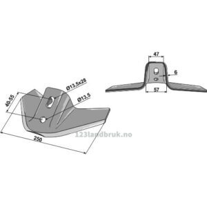 Gåsefotskjær 240mm - Kverneland