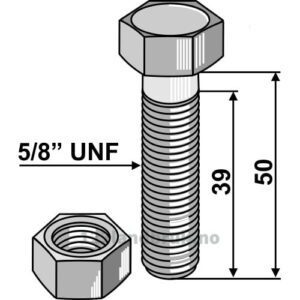 Bolt 5/8“ UNF - 5/8“ UNF