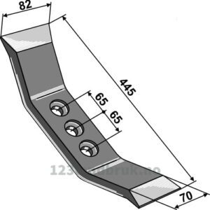 Kultivator Spiss - 445x70x14mm - Pegoraro