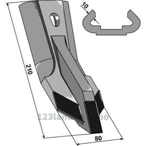 Kultivator Spiss Hardmetall - 210mm - Grégoire Besson, Nichols, Rabe