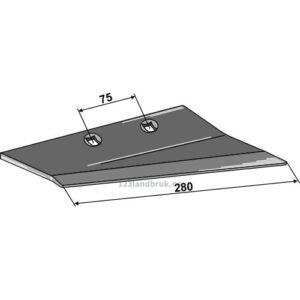 Vingeskjær - 280x8mm - Høyre - Regent