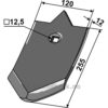 Kultivator Spiss Skjær - 255x120x12mm - Unia