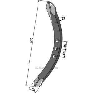 Kultivator Spiss Skjær 530 - 530x50mm - Väderstad